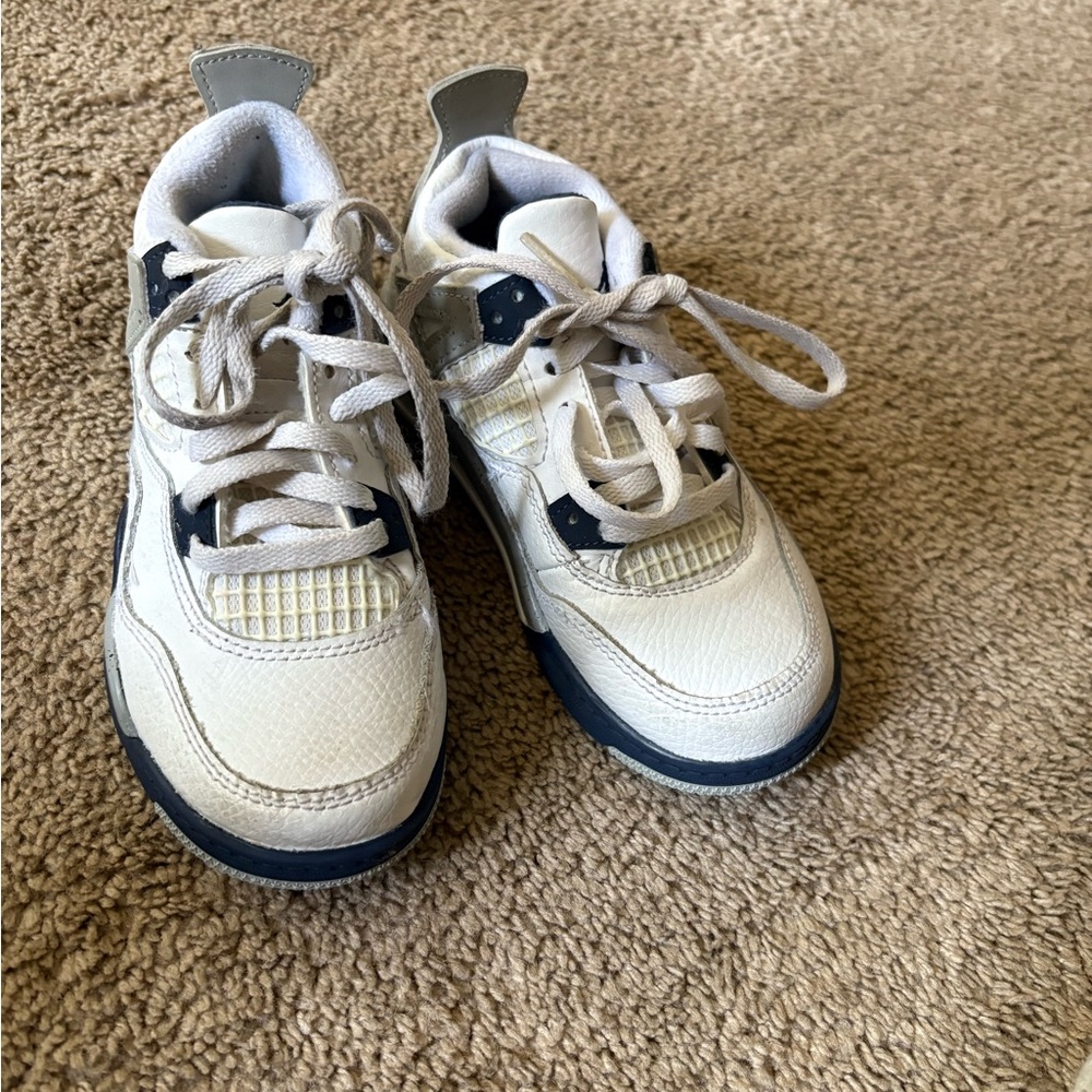 Jordan White and Blue Low-Top Sneakers